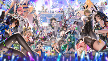 6+girls agent_gulliver_(zenless_zone_zero) alexandrina_sebastiane amillion_(zenless_zone_zero) anastella_(zenless_zone_zero) anby_demara anby_demara_(silver_soldier) animal_ears astra_yao avocaboo_(zenless_zone_zero) baddieboo_(zenless_zone_zero) bagboo_(zenless_zone_zero) bangboo_(zenless_zone_zero) bangvolver_(zenless_zone_zero) black_hair black_leotard boar boollseye_(zenless_zone_zero) booressure_(zenless_zone_zero) brawlerboo_(zenless_zone_zero) breasts burnice_white butler_(zenless_zone_zero) cheese commentary corin_wickes cryboo_(zenless_zone_zero) devilboo_(zenless_zone_zero) drusilla_(zenless_zone_zero) electroboo_(zenless_zone_zero) ellen_joe eous_(zenless_zone_zero) evelyn_chevalier everyone exploreboo_(zenless_zone_zero) fake_animal_ears fake_tail food furry give_change_(zenless_zone_zero) glasses grace_howard green_hair group_picture hair_ornament highres hoshimi_miyabi jane_doe_(zenless_zone_zero) knightboo_(zenless_zone_zero) koleda_belobog large_breasts leotard liang_xing long_hair luciana_de_montefio luckyboo_(zenless_zone_zero) magnetiboo_(zenless_zone_zero) medium_breasts motor_vehicle motorcycle multicolored_hair multiple_girls nekomiya_mana nicole_demara overtimeboo_(zenless_zone_zero) paperboo_(zenless_zone_zero) patreon_username penguinboo_(zenless_zone_zero) pink_hair piper_wheel playboy_bunny plugboo_(zenless_zone_zero) pulchra_fellini qingyi_(zenless_zone_zero) rabbit_ears rabbit_tail red_hair resonaboo_(zenless_zone_zero) robin_(zenless_zone_zero) rocketboo_(zenless_zone_zero) safety_(zenless_zone_zero) securityboo_(zenless_zone_zero) semi-rimless_eyewear sharkboo_(zenless_zone_zero) short_hair snap_(zenless_zone_zero) soldier_11_(zenless_zone_zero) sphere_hair_ornament sumoboo_(zenless_zone_zero) tail thighhighs torn_clothes torn_thighhighs trigger_(zenless_zone_zero) tsukishiro_yanagi twintails twitter_username two-tone_hair under-rim_eyewear vivian_banshee white_leotard zenless_zone_zero zhu_yuan