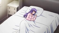 1boy 1girl 2025 animated anime_screenshot bed bed_frame bed_sheet bedroom black_pants blush blush_stickers brother_and_sister censored close-up closed_eyes collarbone english_text erection fellatio forced from_above hand_on_another&#039;s_leg highres incest indoors irrumatio japanese_(nationality) long_hair long_sleeves looking_at_viewer looking_up lying mama_katsu_midareru_mama-tachi_no_himitsu mosaic_censoring multiple_views netorare nightstand nose_pinch on_back on_bed on_side one_eye_closed open_fly open_mouth open_pants oral pajamas pants penis penis_out pillow pink_eyes pink_pajamas pov pov_crotch presenting purple_hair red_eyes sawai_kyouko shiny_skin siblings sitting sitting_on_person sleep_molestation sleeping sleepwear sound sound_effects surprised under_covers upper_body video voice_actor wide-eyed