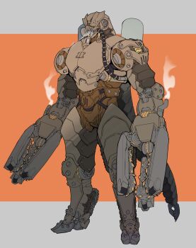 absurdres armor catball1994 chainsaw claws full_body highres kaette_kita_ultraman kaiju mecha mechanization monster no_humans redesign kaette_kita_ultraman robot sadora steam tsuburaya_productions ultra_series