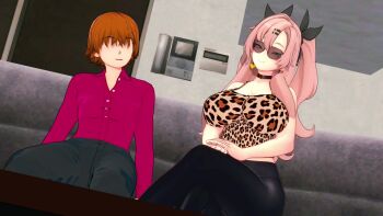 1boy 1girl 3d after_vaginal aftersex alternate_costume animated arm_over_head arm_up bare_shoulders black_choker black_pants black_ribbon black_shoes bouncing_breasts breasts carl950 censored choker closed_mouth clothes_lift clothing_aside collarbone couch cropped_shirt crossed_legs cum cum_in_pussy earrings faceless faceless_male feet_out_of_frame functionally_nude girl_on_top hair_ribbon half-closed_eyes hands_on_another's_waist hands_on_own_knees hetero high_heels huge_breasts indoors jewelry knee_up koikatsu_(medium) leg_up living_room long_hair looking_at_another looking_at_viewer lying mihoyo mosaic_censoring multiple_views naughty_face navel nicole_demara nipples no_bra on_back on_couch open_mouth panties panties_aside pants pants_around_one_leg penis pink_hair pink_panties pussy reverse_cowgirl_position ribbon sex shirt shirt_lift shoes sleeveless sleeveless_shirt smile smug sound spaghetti_strap spread_legs squatting squatting_cowgirl_position straddling sunglasses tagme tongue two_side_up underwear vaginal video wide_spread_legs yellow_eyes zenless_zone_zero