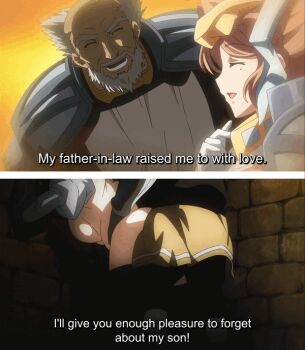 1boy 1girl after_rape against_wall animated animated_gif anus armor ass ass_focus back backboob bare_back bent_over black_thighhighs blue_eyes blush body_blush boots bottomless bouncing_breasts breasts breasts_out broken broken_armor brown_hair censored claudia_levantine cleavage clenched_hands clenched_teeth clitoral_stimulation closed_eyes clothed_sex covering_own_mouth cum cum_in_pussy cum_on_body cum_overflow dark-skinned_male dark_skin doggystyle dungeon ejaculation english_text female_knight folded_ponytail forced from_below gloves gluteal_fold grabbing_another&#039;s_arm grabbing_another&#039;s_ass grabbing_another&#039;s_breast grabbing_from_behind greaves groin groping hair_bun half-closed_eyes hanging_breasts hetero huge_ass huge_breasts impregnation instant_loss jiggle knight kuroinu_~kedakaki_seijo_wa_hakudaku_ni_somaru~ moaning mole mole_under_eye mosaic_censoring netorare nipple_stimulation nipple_tweak nipples old old_man older_male_and_younger_female open_mouth penis pov prison pussy pussy_juice rape sex sex_from_behind sideboob single_hair_bun nipple_tweak standing standing_sex subtitled tears teeth thighhighs thighs third-party_edit tongue torn_clothes torso_grab underwear vaginal vambraces wall