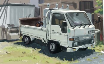 absurdres car ewokakuhito highres motor_vehicle no_humans original outdoors road truck vehicle_focus