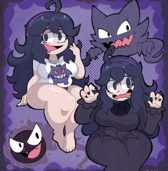 Rule 34 | alternate breast size (larger), breasts, gastly, gen 1 pokemon, gengar, haunter, hex maniac (pokemon), hex maniac (pokemon xy), imrachets, large breasts, nintendo, non-web source, plump, pokemon, pokemon xy, thick thighs, thighs