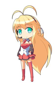 Rule 34 | 1girl, antenna hair, aqua eyes, big head, black sleeves, blonde hair, boots, breasts, cleavage cutout, closed mouth, clothing cutout, collared shirt, commentary request, dairi, deformed, detached sleeves, full body, hair between eyes, headset, kneehighs, large variant set, layered shirt, long hair, long sleeves, looking at viewer, medium breasts, miniskirt, necktie, red boots, red necktie, red shirt, red skirt, red socks, red thighhighs, shirt, single sock, single thighhigh, skirt, smile, socks, solo, standing, tachi-e, thighhighs, tsurumaki maki, variant set, very long hair, voiceroid, white shirt, wing collar