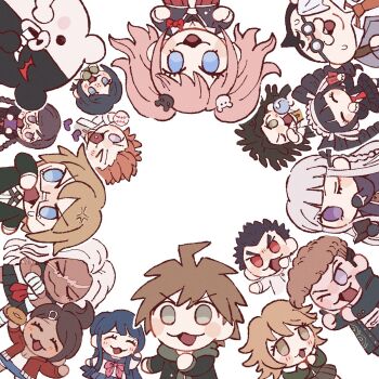 >_o 30en_(esx5g) 6+boys 6+girls ^_^ ahoge anger_vein asahina_aoi asphyxiation backpack bad_id bad_twitter_id bag ball bandaged_arm bandaged_leg bandages baseball_cap bear bear_hair_ornament beard big_hair black-framed_eyewear black_bra black_coat black_gloves black_hair black_jacket black_necktie black_pants black_ribbon black_sailor_collar black_skirt black_sleeves black_thighhighs blazer blonde_hair blue_eyes blue_hair blue_jacket blue_sailor_collar blue_shorts blue_skirt blunt_bangs blush_stickers book bow bowtie bra braid breasts brown_eyes brown_hair brown_skirt buttons card celestia_ludenberg chibi cleavage closed_eyes closed_mouth coat coat_on_shoulders collared_jacket collared_shirt commentary_request covering_own_mouth cowboy_shot cropped_torso crossed_arms crystal_ball danganronpa:_trigger_happy_havoc danganronpa_(series) dark-skinned_female dark_skin denim denim_shorts donut dreadlocks drill_hair drowning enoshima_junko everyone eyelashes facial_hair fat fat_man flat_color food freckles frilled_hairband frilled_skirt frills fujisaki_chihiro fukawa_toko glasses gloves goatee gothic_lolita green_eyes green_gloves green_jacket green_sleeves grey_shirt hagakure_yasuhiro hair_bow hair_ornament hair_ribbon hairband hairclip hand_on_own_arm hand_on_own_chest hand_on_own_face hand_up handkerchief hands_on_own_chest hat heart high_collar high_ponytail highres holding holding_ball holding_book holding_card holding_food holding_handkerchief hood hood_down hooded_jacket ikusaba_mukuro ishimaru_kiyotaka jacket kirigiri_kyoko kuwata_leon layered_sleeves leather leather_jacket lolita_fashion lolita_hairband long_hair long_sleeves low_twin_braids maizono_sayaka medium_breasts miniskirt monokuma multicolored_hair multiple_boys multiple_girls naegi_makoto navel neckerchief necktie ogami_sakura one_eye_closed open_book open_clothes open_jacket open_mouth orange_hair orange_necktie owada_mondo pants piercing pink_bow pink_bowtie playing_card pleated_skirt pompadour ponytail purple_eyes purple_hair purple_jacket purple_shirt purple_sleeves red_eyes red_jacket red_neckerchief red_necktie red_skirt ribbon round_eyewear sailor_collar scar scar_on_arm scar_on_face school_uniform serafuku shirt short_hair short_shorts shorts simple_background single_braid skirt skirt_set sleeveless sleeveless_shirt smile spiked_hair straight_hair sweat sweatdrop tank_top thick_eyebrows thighhighs thumbs_up tied_beard togami_byakuya tongue_piercing trap twin_braids twin_drills twintails two-tone_hair underwear upper_body upside-down v-shaped_eyebrows very_long_hair waving white_background white_bow white_hair white_hairband white_jacket white_neckerchief white_shirt white_sleeves white_tank_top wiping_sweat yamada_hifumi yellow_shirt zipper