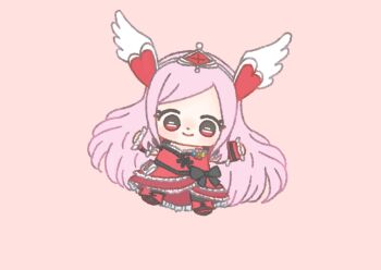 1girl absurdly_long_hair black_boots black_bow black_pantyhose boots bow brooch chibi closed_mouth clover clover_brooch cure_passion dot_nose dress dress_bow eyelashes four-leaf_clover fresh_precure! frilled_arm_warmers frilled_dress frills hair_ornament happy heart heart_hair_ornament higashi_setsuna ichigo_usuhana jewelry knee_boots light_blush long_dress long_hair looking_at_viewer magical_girl multicolored_boots outstretched_arms pantyhose pink_hair precure red_arm_warmers red_background red_boots red_dress red_eyes red_theme short_sleeves sidelocks simple_background smile solo square_neckline tareme tiara two-tone_boots very_long_hair wing_hair_ornament