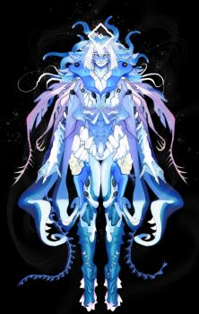 arknights cataclysmicwrath herald_of_we_many highres monster_girl non-web_source seaborn_(arknights) see-through_body tagme tentacle_hair tentacles white_hair