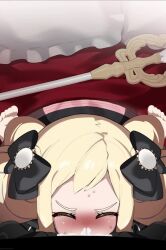 1boy 1girl :&gt;= after_fellatio age_difference animated bar_censor barefoot bed black_bow black_dress blonde_hair blush bow breath censored constricted_pupils cum cum_in_mouth cum_in_nose cum_on_tongue cum_overflow deepthroat dot_nose dress drill_hair ejaculation elise_(fire_emblem) erection eyebrows eyelashes fellatio fire_emblem fire_emblem_fates from_above full_body gloves hair_bow hair_ribbon half-closed_eyes heart heart-shaped_pupils heavy_breathing hetero kneeling large_penis loli long_hair long_sleeves looking_at_penis looking_at_viewer looking_down looking_up mizumizuni nintendo nose_blush on_bed open_mouth oral penis pink_bow pov pov_crotch purple_eyes ribbon saliva solo_focus sound staff surprised sweat sweatdrop symbol-shaped_pupils tagme third-party_edit toes tongue tongue_out twin_drills veins veiny_penis video