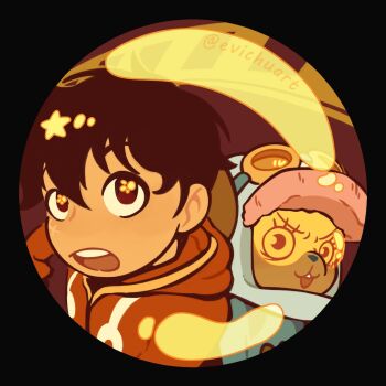 Rule 34 | 2boys, black border, black hair, border, coat, commentary, english commentary, evichuart, eyelashes, hat, hood, hooded coat, male focus, monkey d. luffy, multiple boys, one piece, pink hat, red coat, short hair, teeth, tony tony chopper, twitter username, upper teeth only