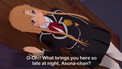 1boy 1girl 3d airusuzaki animated asuna_(sao) barefoot bed bed_sheet bra bra_lift braid breasts cheating_(relationship) clothes_lift completely_nude crown_braid cum cum_on_body cunnilingus ejaculation english_text female_ejaculation handjob hetero highres hypnosis indoors kirito_(sao) kiss koikatsu_(medium) large_breasts lying mind_control navel netorare nipples nishida_(sao) nude nursing_handjob on_back on_bed oral orgasm panties penis pussy rolling_eyes sex sitting skirt skirt_lift smile spread_legs standing subtitled sword_art_online tagme ugly_bastard underwear vaginal video yellow_bra yellow_panties