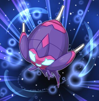 commentary full_body gen_7_pokemon highres kei_(jelsamscout) nintendo no_humans open_mouth outline poipole pokemon pokemon_(creature) pokemon_focus smile solo ultra_beast white_outline