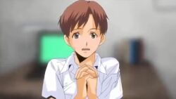 age_difference animated blush bouncing_breasts breasts caught computer cunnilingus decensored headphones huge_breasts lowres naisho_no_wakana-san oral panties penis pervert pussy sound tagme third-party_edit underwear video virgin_male