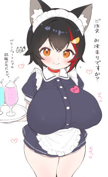 1girl alternate_costume breasts highres hololive huge_breasts kani_bonara ookami_mio simple_background solo virtual_youtuber white_background