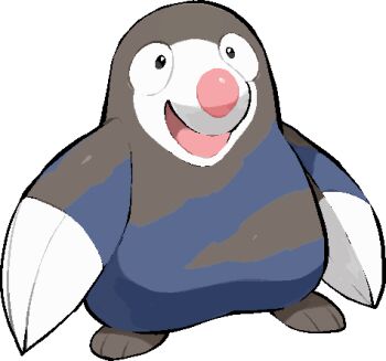 claws commentary_request drilbur full_body gen_5_pokemon kawaanago lowres nintendo no_humans open_mouth pokemon pokemon_(creature) pokemon_focus smile solo standing transparent_background