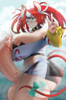 1futa ahegao alternate_breast_size_(larger) animal_ear_fluff animal_ears aqua_bow areola_slip ass black_hair blue_eyes bow breasts cum curvy dice_hair_ornament double_v ejaculation erection futanari hair_between_eyes hair_ornament hakos_baelz handsfree_ejaculation heart highres hololive hololive_english huge_breasts huge_penis huge_testicles large_areolae large_nipples looking_at_viewer midriff mouse_ears mouse_girl mouse_tail multicolored_hair nipple_slip nipples penis red_hair sinensian solo tail tail_bow tail_ornament testicles thick_thighs thighs twintails uncensored v veins veiny_penis virtual_youtuber white_hair