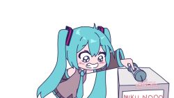 &gt;_&lt; +_+ 1girl :d :o animated aqua_hair aqua_necktie artist_name audible_music audible_speech black_skirt blush bomb c: clenched_hands commentary detached_sleeves english_audio english_commentary english_text explosion explosive female_focus fingerprint full_body grin hair_ornament hands_on_own_cheeks hands_on_own_face hatsune_miku kaiba&#039;s_defeat_(meme) long_hair magi_502 making-of making-of_available meme necktie no_symbol open_mouth pipe_bomb pleated_skirt pointing push-button sanpaku scene_reference skirt smile solo sound sparkle sparkling_eyes spring_onion standing standing_on_one_leg tagme teeth thighhighs tombstone twintails twitter_username very_long_hair video vocaloid wide_sleeves woah_pipe_bomb_(meme) youtube_username yu-gi-oh! yu-gi-oh!_duel_monsters zettai_ryouiki