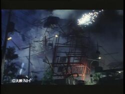 16-bit ad aerial_bomb air-to-surface_missile aircraft airplane animated anti-aircraft anti-aircraft_missile armored_vehicle artillery asian audible_music audible_speech baseball_stadium bomb breath_weapon building city commercial construction_site controller cross_promotion daiei_film day debris destruction dome energy energy_ball english_text exhaust explosion explosive f-15_eagle f-15j factory fighter_jet fire fireball firing flying forest fragmentation_warhead fukuoka_(city) fukuoka_harbor fukuoka_paypay_dome game_console game_controller game_hud gameplay gameplay_mechanics gamera gamera:_guardian_of_the_universe gamera:_gyaos_destruction_strategy gamera_(series) giant giant_monster green_eyes harbor hat heads-up_display headset helicopter high-explosive japan_air_self-defense_force japan_ground_self-defense_force japan_self-defense_force japanese_(nationality) japanese_audio japanese_text kaiju lab_coat map microphone military military_uniform military_vehicle missile missile_launcher missile_pod missile_vehicle mixed-language_text monster motor_vehicle multiple_boys multiple_girls multiple_rocket_launcher nature night nintendo ocean oil_refinery pixel_art plasma plasma_bolt plasma_fireball plasmoid playing_games power_lines precision-guided_munition real_world_location roaring rocket_artillery rubble sammy scanlines scientist sea_monster searchlight self-propelled_artillery self-propelled_rocket_launcher smoke smokestack sound sparks spotlight stadium super_famicom super_nintendo surface-to-air_missile surface-to-surface_missile teeth tie-in transporter_erector_launcher tree turtle turtle_shell tusks type_81_missile user_interface video video_game water
