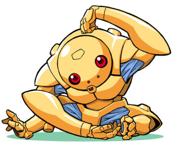 anime_coloring archived_source arm_over_head artist_request colored_sclera full_body hanuman_(mythology) hindu_mythology hunchback looking_at_viewer lowres monkey no_humans non-humanoid_robot original red_eyes red_sclera robot robot_animal simple_background sitting solo thick_outlines white_background