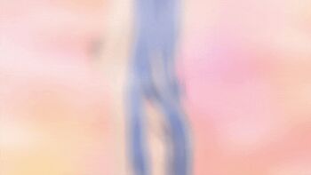 1girl animated animated_gif ass blue_hair blush convenient_censoring hair_censor kannagi long_hair looking_at_viewer looking_back nagi nude screencap solo steam very_long_hair wet wet_hair