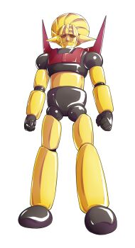 Rule 34 | alphes (style), clenched hands, closed mouth, dairi, empty eyes, full body, glowing, highres, hisou tensoku, large variant set, legs apart, looking at viewer, mecha, no humans, parody, robot, solo, spikes, standing, style parody, tachi-e, touhou, touhou hisoutensoku, transparent background, variant set, wings