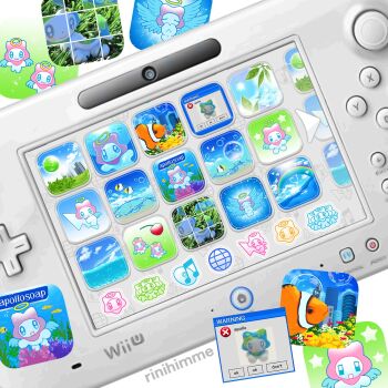 Rule 34 | angel, angel wings, apollo (rinihimme), apple inc., bubble, cherry, city, clownfish, commentary, creature, creature focus, cursor, error message, fish, flower, food, fruit, frutiger aero, game console, globe, halo, highres, itunes, leaf, meme, microsoft windows, miiverse, nintendo, no humans, ocean, original, rainbow, rinihimme, sky, softsoap, star (symbol), sun, symbol-only commentary, symphony dolphin (meme), tropical fish, underwater, water drop, waves, wii u, wii u gamepad, window (computing), windows xp, wings