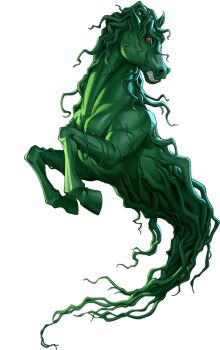 artist_request colored_skin demon_(megami_tensei) green_skin highres kelpie kelpie_(megami_tensei) no_humans official_art persona persona_5 persona_5:_the_phantom_x red_eyes sharp_teeth shin_megami_tensei solo teeth third-party_source transparent_background