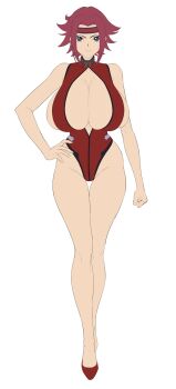 1girl breasts code_geass highres huge_breasts iwao178 kouzuki_kallen solo