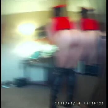 1girl 2018 alternate_costume animated armpits ass bare_shoulders beret black_boots boots cammy_white cammy_white_(cosplay) capcom cosplay dated female_focus fingerless_gloves gauntlets gloves hat highleg highleg_leotard indoors leotard mirror real_life red_gloves red_hat red_leotard reflection solo sound street_fighter the_fine_trouble thong_leotard video