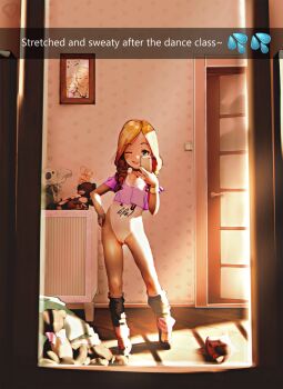 1girl :p arm_up baraag black_socks blue_eyes borrowed_character braid brown_hair cameltoe cellphone choker commentary commission crop_top diathorn door emoji english_text female_pov full_body groin hand_on_own_hip high_heels highleg highleg_leotard highres jewelry kneehighs leotard linnea_(baraag) loli long_hair mirror mirror_selfie one_eye_closed partially_visible_vulva pendant phone photo_(object) picture_frame pink_shirt pov print_leotard reflection selfie shirt shoes silhouette smartphone smile snapchat socks solo stuffed_animal stuffed_toy teddy_bear tongue tongue_out twin_braids twintails white_leotard wristband