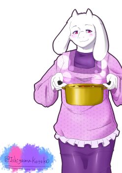 artist_request furry goat highres red_eyes smile toriel undertale utdr_(toby_fox)