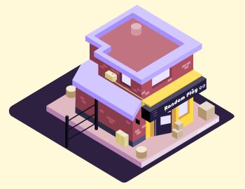 absurdres box building commentary english_commentary fence highres isometric no_humans no_lineart random_play_(zenless_zone_zero) ruiware shop simple_background zenless_zone_zero