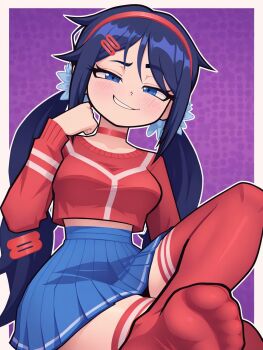 1girl artist_request crazy_mita_(miside) feet highres miside mita_(miside) skirt smile source_request tagme