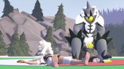 3d animated barefoot bea_(pokemon) beaten defeat feet foot_focus gen_8_pokemon highres kubfu legendary_pokemon moaning nintendo outdoors pokemon pokemon_swsh punching ryona ryonafan45 soles sound tagme thumbs_up toes urshifu video