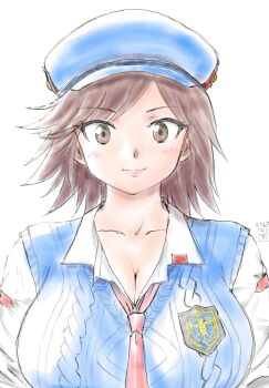 1girl breasts cleavage hat kazama_asuka large_breasts namco solo tekken tekken_8