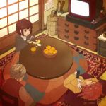 3girls animal animated blush controller footjob loli lying multiple_girls original panties school_uniform serafuku table tagme under_table underwear video watching_television wet yuri