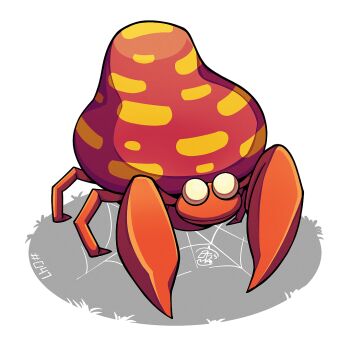 full_body gen_1_pokemon looking_at_viewer mistray-art nintendo no_humans parasect pokemon pokemon_(creature) signature simple_background solo white_background