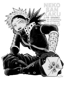 000me_no0002 1boy bakugou_katsuki boku_no_hero_academia commentary elbow_rest full_body greyscale hand_on_own_face highres indian_style looking_at_viewer male_focus monochrome open_mouth short_hair signature simple_background sitting solo spiked_hair superhero_costume symbol-only_commentary watermark white_background