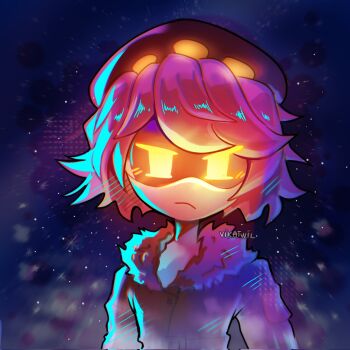 1boy android black_hat black_jacket fur_trim grey_hair hat highres humanoid_robot jacket looking_at_viewer mechanical_arms murder_drones n_(murder_drones) robot short_hair short_sleeves simple_background vikatwil white_hair yellow_eyes