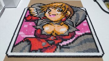 breasts brown_eyes brown_hair dress formal_clothes huge_breasts joujisdff large_breasts short_hair tan the_king_of_fighters vice_(kof)