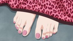 1girl animated barefoot feet foot_focus highres kitagawa_marin nail_polish solo sono_bisque_doll_wa_koi_wo_suru tagme toenail_polish toenails toes video wiggling_toes