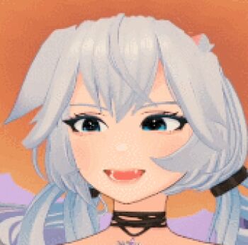 animal_ears animated animated_gif blue_eyes disgust fox_ears fox_girl hat indie_virtual_youtuber kirsche_verstahl twintails virtual_youtuber white_hair