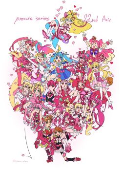 6+girls :d :i :p ;d aida_mana aino_megumi animal_ears ankle_boots anniversary aono_miki arched_crown arms_up asahina_mirai bike_shorts black_dress black_gloves black_jacket black_shorts blonde_hair blue_boots blue_cape blue_dress blue_eyes blue_hair blue_necktie boots bow bowtie braid brooch broom broom_riding brown_eyes brown_hair cape carrying choker closed_eyes clover_brooch commentary crown cupcake cure_berry cure_black cure_bloom cure_blossom cure_dream cure_flora cure_grace cure_happy cure_heart cure_idol cure_lovely cure_melody cure_miracle cure_precious cure_sky cure_star cure_summer cure_whip cure_wonderful cure_yell cut_bangs delicious_party_precure dokidoki!_precure double_bun dress dress_bow earrings elbow_gloves english_text fake_animal_ears falling fingerless_gloves flower flower_brooch food food-themed_brooch food-themed_hair_ornament fresh_precure! frilled_dress frills frown fruit futari_wa_precure futari_wa_precure_max_heart gloves go!_princess_precure gradient_hair green_eyes grimace grin hair_bun hair_flower hair_ornament hair_ribbon hair_rings hanasaki_tsubomi happinesscharge_precure! haruno_haruka hat healin&#039;_good_precure heart heart_brooch heart_earrings heart_hair_ornament heartcatch_precure! hibiscus high_heel_boots high_heels highres hirogaru_sky!_precure holding holding_food hoshina_hikaru hoshizora_miyuki houjou_hibiki hugtto!_precure in-franchise_crossover inukai_komugi jacket jewelry kimi_to_idol_precure kirakira_precure_a_la_mode knee_boots leaf_earrings lifting_person long_hair looking_at_another looking_at_viewer magical_girl mahou_girls_precure! midriff mini_crown mini_hat mini_witch_hat miniskirt misumi_nagisa motion_lines multicolored_hair multiple_girls natsuumi_manatsu necktie nono_hana on_one_knee one_eye_closed one_side_up onigiri open_mouth pink_boots pink_bow pink_choker pink_dress pink_eyes pink_hair pink_hat pink_jacket pleated_skirt ponytail precure purple_bow purple_bowtie purple_eyes rabbit_ears red_boots red_bow red_bowtie red_crown red_shirt red_skirt red_thighhighs ribbon sailor_collar sekiguchi_(mitemite_mitene) shading_eyes shell_brooch shirt short_hair shorts shorts_under_dress shoulder_carry showgirl_skirt side_ponytail simple_background single_sidelock skirt smile smile_precure! sora_harewataru star_twinkle_precure strawberry streaked_hair suite_precure sweatdrop thighhighs tiara tilted_headwear tongue tongue_out tropical-rouge!_precure twin_braids twintails twitter_username two-tone_dress two-tone_hair two_side_up usami_ichika very_long_hair white_background white_boots white_dress white_gloves white_shirt white_skirt white_thighhighs wing_brooch wing_hair_ornament witch_hat wonderful_precure! wrist_cuffs yes!_precure_5 yes!_precure_5_gogo! yumehara_nozomi