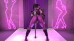 1girl 3d animated ass ass_shake bent_over black_hair bodysuit female_focus from_behind highres huge_ass long_hair looking_back ninja noname55 pole pole_dancing ponytail skin_tight solo soul_calibur source_filmmaker_(medium) stripper_pole taki_(soulcalibur) video
