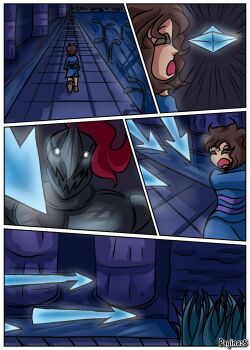 comic frisk_(undertale) highres tagme undertale undyne utdr_(toby_fox)