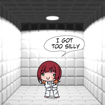 digimon digimon_beatbreak green_eyes multicolored_hair nogig6 sakuya_reina short_hair smile straitjacket