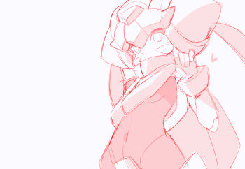 1girl breasts clothes_lift cowboy_shot crotch_plate forehead_jewel greyscale helmet kaidou_zx mega_man_(series) mega_man_zx model_w_(mega_man) monochrome pandora_(mega_man) red_theme shirt_lift sketch small_breasts solo