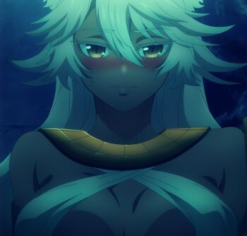 1girl blush breasts granat_needakitta highres kekkon_yubiwa_monogatari large_breasts long_hair looking_at_viewer solo stitched third-party_edit underboob