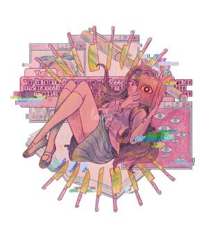 2girls book buttons character_name commentary doki_doki_literature_club doki_doki_literature_club_school_uniform full_body glitch holding holding_book kneehighs knife leunfer long_hair long_sleeves monika_(doki_doki_literature_club) multiple_girls open_book pen school_uniform shoes signature skirt socks solo solo_focus spoilers window_(computing) yuri_(doki_doki_literature_club)