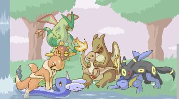 9_6_(artist) animated animated_gif charizard charmander dragonair floatzel flygon furry gen_1_pokemon gen_2_pokemon gen_3_pokemon gen_4_pokemon group_sex lowres multiple_boys nintendo orgy pokemon pokemon_(creature) sex solrock umbreon vaporeon