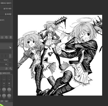 1girl ^_^ blood blood_on_clothes blood_on_face bloody_weapon blush bokusatsu_tenshi_dokuro-chan breasts clip_studio_paint clip_studio_paint_(medium) closed_eyes club club_(weapon) collared_shirt commentary empty_eyes excalibolg facing_viewer feet_out_of_frame floating_clothes floating_hair full_body greyscale halo happy hatching_(texture) highres holding holding_weapon jacket kanabou linear_hatching loafers looking_ahead looking_at_viewer miniskirt mitsukai_dokuro monochrome multiple_views neck_ribbon oeqooo one_eye_closed open_clothes open_jacket outstretched_arms pleated_skirt ribbon screencap shirt shirt_tucked_in shoes sidelocks simple_background skirt small_breasts smile thighhighs twintails untranslatable_commentary weapon white_background wing_collar zettai_ryouiki